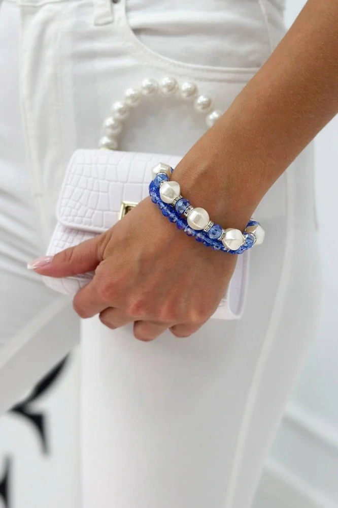 Set dvoch dámskych náramkov Sally blue
