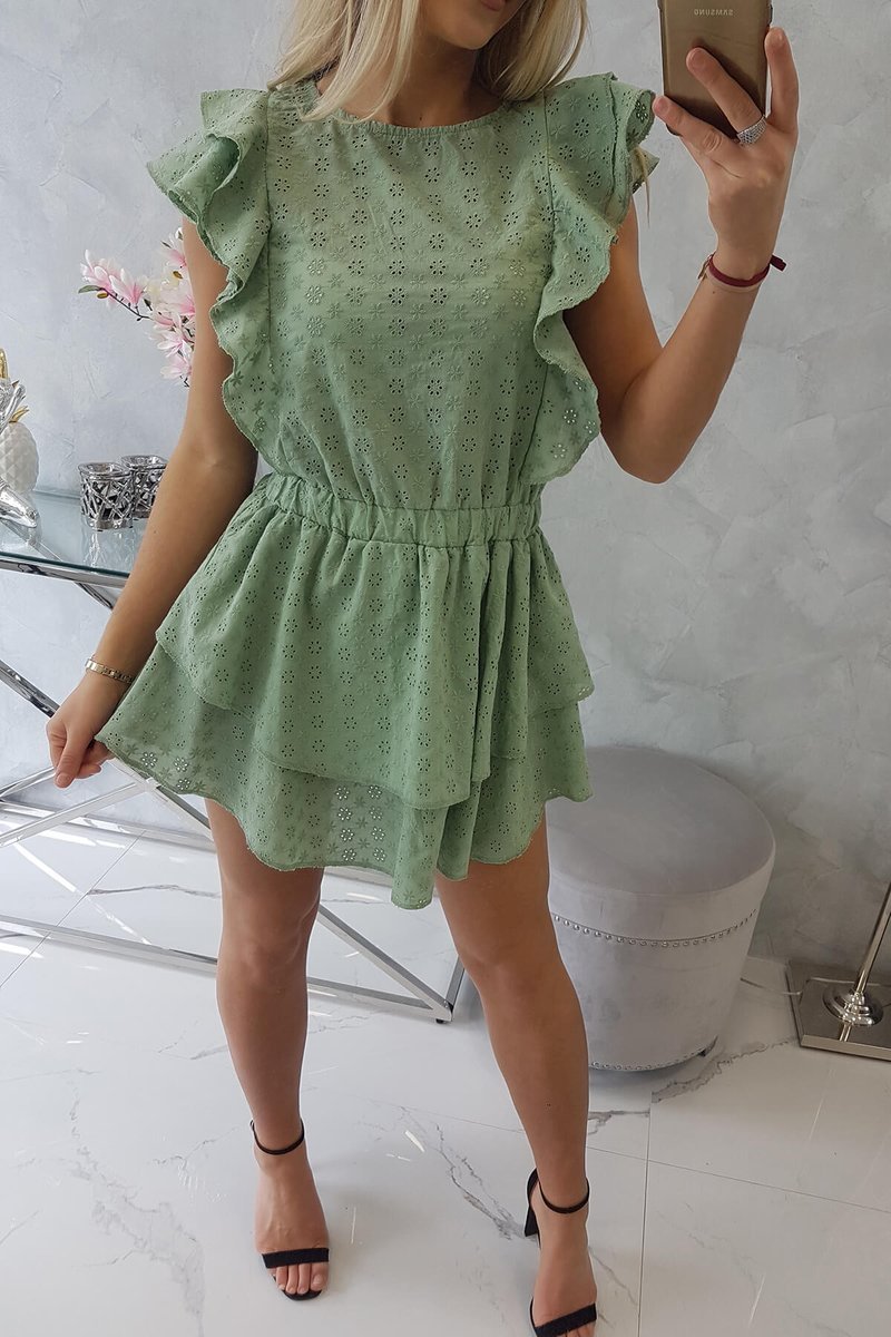 BOHO dámske šaty s volánovou sukňou