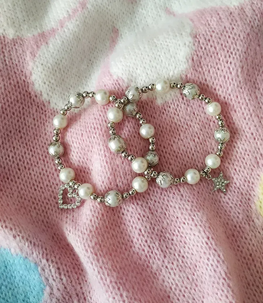 Dámsky náramok s príveskami Pearl heart 