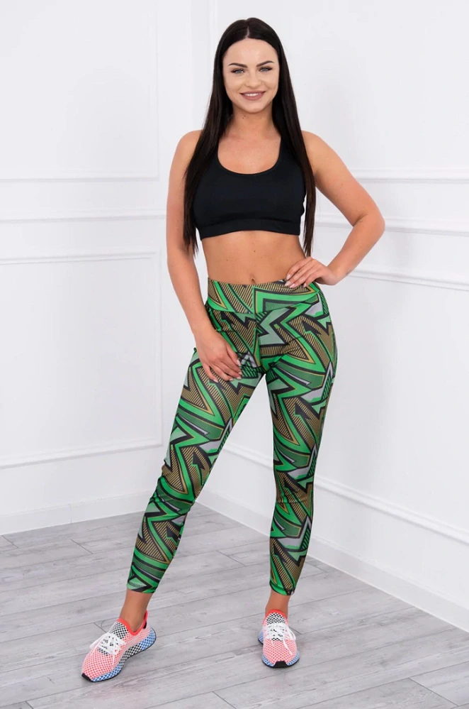 Dámske fitness legíny NORA green