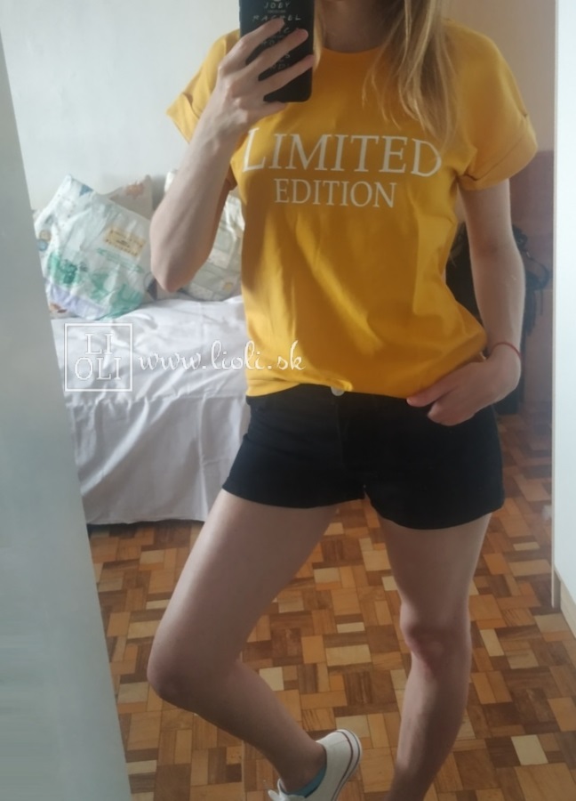 Dámske horčicové tričko LIMITED EDITION
