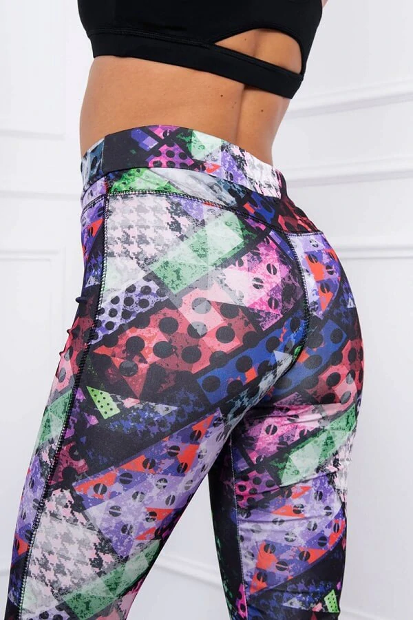 Dámske fitness joga legíny fialové