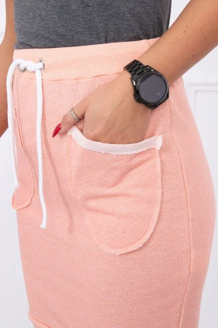 Dámska marhuľová sukňa s vreckom MARA