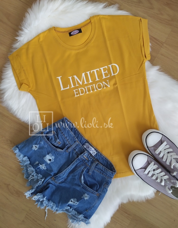 Dámske horčicové tričko LIMITED EDITION