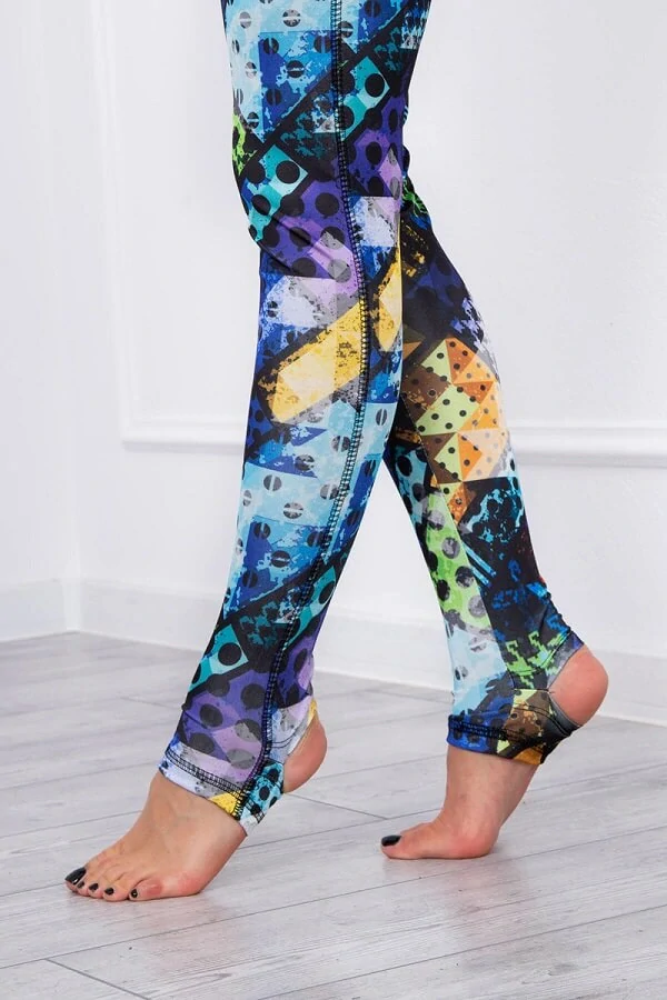 Dámske fitness joga legíny modré